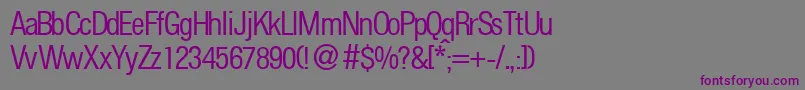 FoldersmalldbNormal-fontti – violetit fontit harmaalla taustalla