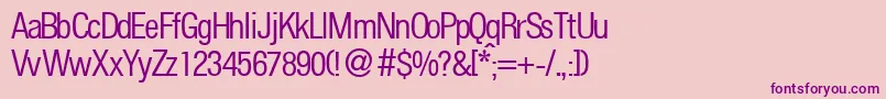 FoldersmalldbNormal Font – Purple Fonts on Pink Background