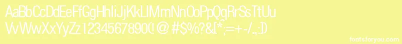 FoldersmalldbNormal Font – White Fonts on Yellow Background
