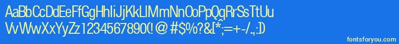 FoldersmalldbNormal Font – Yellow Fonts on Blue Background
