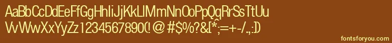 FoldersmalldbNormal Font – Yellow Fonts on Brown Background