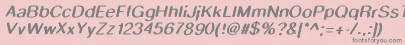 Smudgestickoblique Font – Gray Fonts on Pink Background