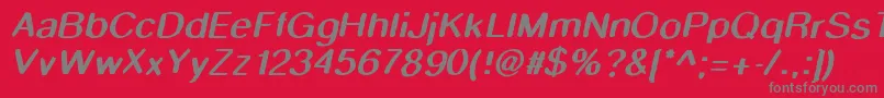 Smudgestickoblique Font – Gray Fonts on Red Background