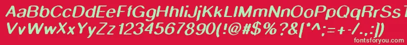 Smudgestickoblique Font – Green Fonts on Red Background