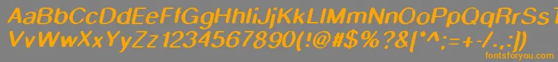 Smudgestickoblique Font – Orange Fonts on Gray Background