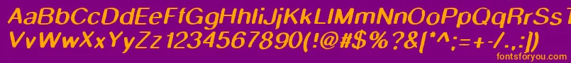 Smudgestickoblique Font – Orange Fonts on Purple Background