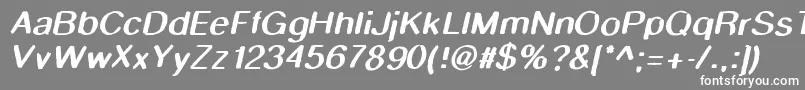 Smudgestickoblique Font – White Fonts on Gray Background