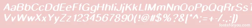 Smudgestickoblique Font – White Fonts on Pink Background