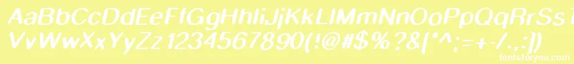 Smudgestickoblique Font – White Fonts on Yellow Background