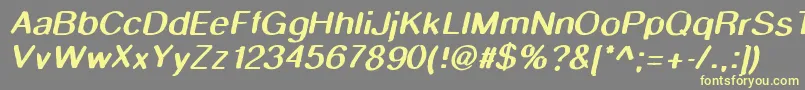 Smudgestickoblique Font – Yellow Fonts on Gray Background