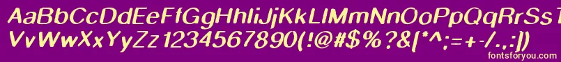Smudgestickoblique Font – Yellow Fonts on Purple Background