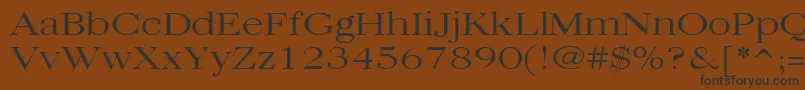 フォントQuantasbroadlight – 黒い文字が茶色の背景にあります