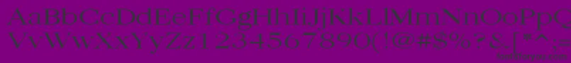 フォントQuantasbroadlight – 紫の背景に黒い文字