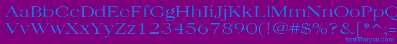 Quantasbroadlight Font – Blue Fonts on Purple Background