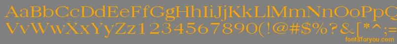 Шрифт Quantasbroadlight – оранжевые шрифты на сером фоне