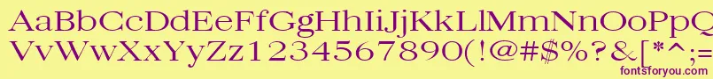 Шрифт Quantasbroadlight – фиолетовые шрифты на жёлтом фоне