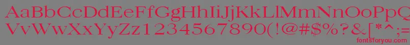 Quantasbroadlight Font – Red Fonts on Gray Background