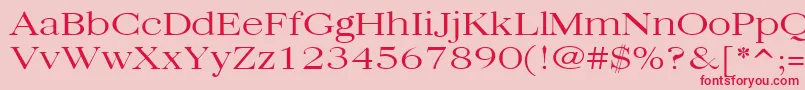 Quantasbroadlight Font – Red Fonts on Pink Background