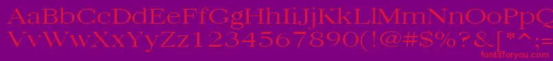 Quantasbroadlight Font – Red Fonts on Purple Background