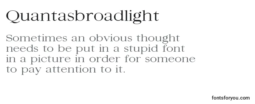 Quantasbroadlight Font