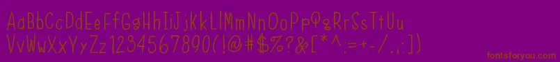 Bkobiii Font – Brown Fonts on Purple Background