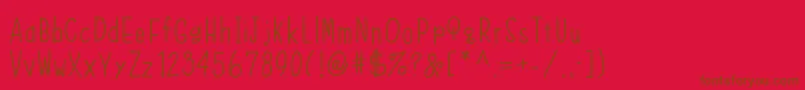 Bkobiii-fontti – ruskeat fontit punaisella taustalla