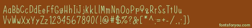 Bkobiii Font – Green Fonts on Brown Background