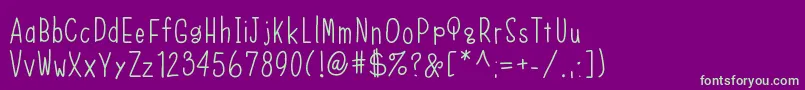 Bkobiii Font – Green Fonts on Purple Background