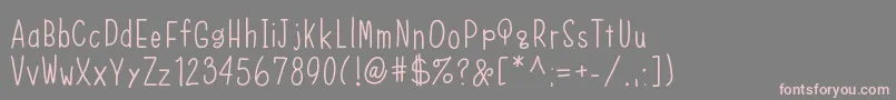 Bkobiii Font – Pink Fonts on Gray Background
