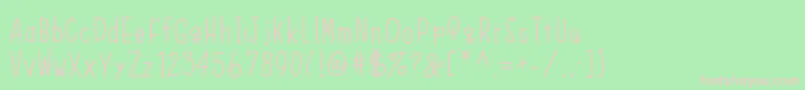 Bkobiii Font – Pink Fonts on Green Background