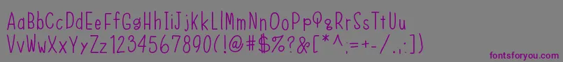 Bkobiii Font – Purple Fonts on Gray Background