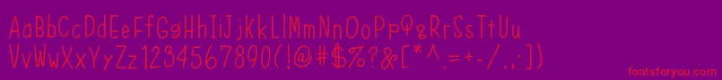 Bkobiii Font – Red Fonts on Purple Background