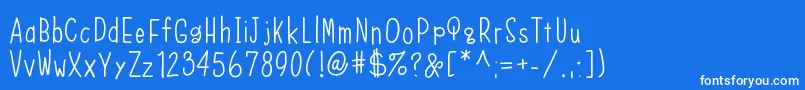 Bkobiii Font – White Fonts on Blue Background