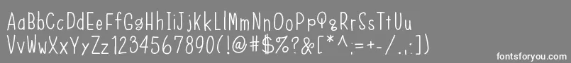 Bkobiii Font – White Fonts on Gray Background