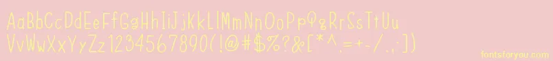 Bkobiii Font – Yellow Fonts on Pink Background