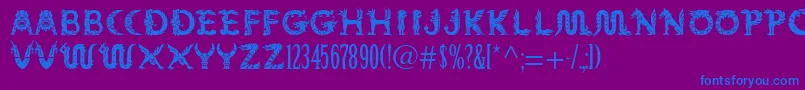 Mythos Font – Blue Fonts on Purple Background