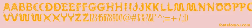 Mythos Font – Orange Fonts on Pink Background