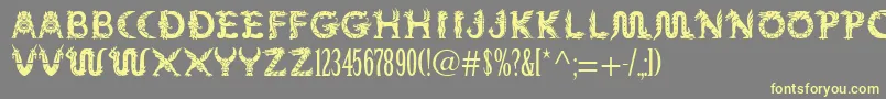 Mythos Font – Yellow Fonts on Gray Background