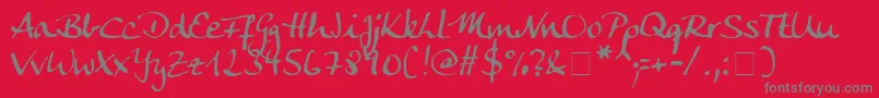 フォントAnkeCalligraphicFg – 赤い背景に灰色の文字