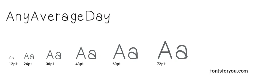 AnyAverageDay Font Sizes