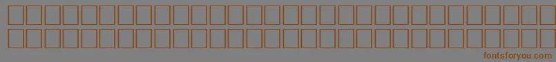 フォントArrowsseRegular – 茶色の文字が灰色の背景にあります。