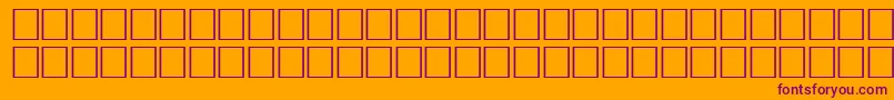 Fonte ArrowsseRegular – fontes roxas em um fundo laranja