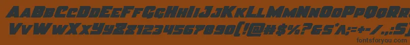 Justiceital Font – Black Fonts on Brown Background