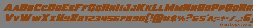 Justiceital Font – Brown Fonts on Gray Background