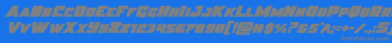 Шрифт Justiceital – серые шрифты на синем фоне