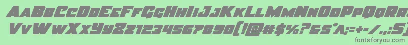 Justiceital Font – Gray Fonts on Green Background