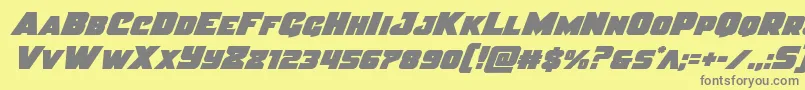 Weitere Informationen zur Justiceital-Schriftart Justiceital-Schriftart – Graue Schriften auf gelbem Hintergrund