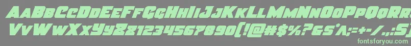 Justiceital Font – Green Fonts on Gray Background