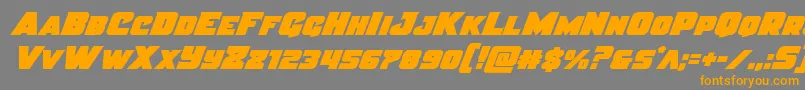 Justiceital Font – Orange Fonts on Gray Background