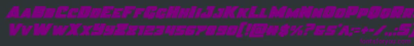 Justiceital Font – Purple Fonts on Black Background